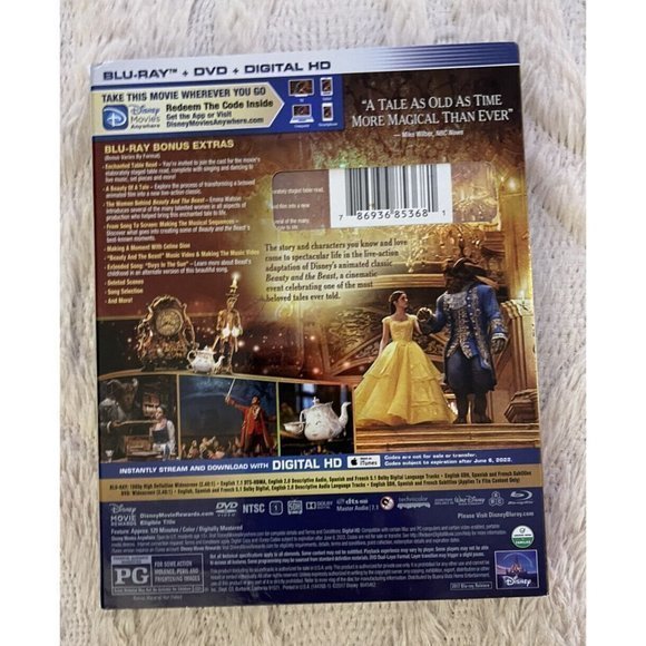 Beauty and the‎ Beast (Blu Ray, Dvd, 2017) Emma Watson, Dan Stevens - Picture 3 of 5